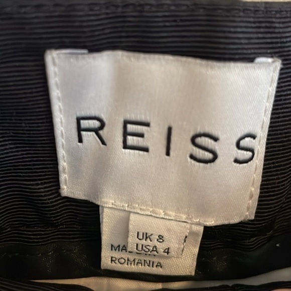 Reiss Dilly Straight Leg Trousers Women’s Size 4 High Waist Striped White Blue - Picture 7 of 9